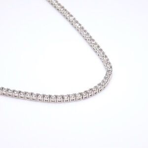 Aurate Silver Tennis Necklace 15 in. lab grown